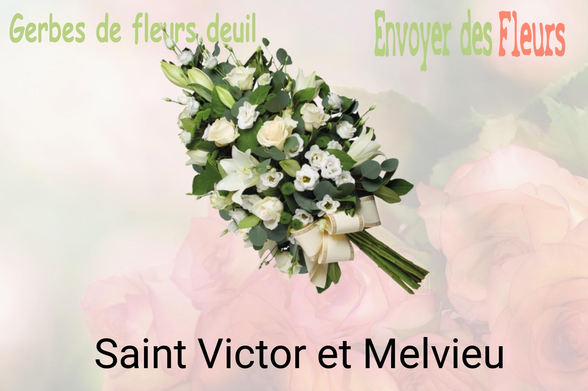 Gerbe de fleurs de deuil livrée à Saint-Victor-et-Melvieu